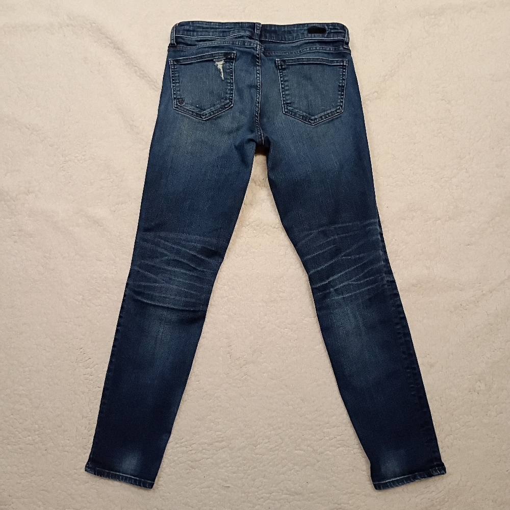 Kut from the Kloth Catherine Slouchy Boyfriend Distressed Indigo Jeans - Picture 2 of 3